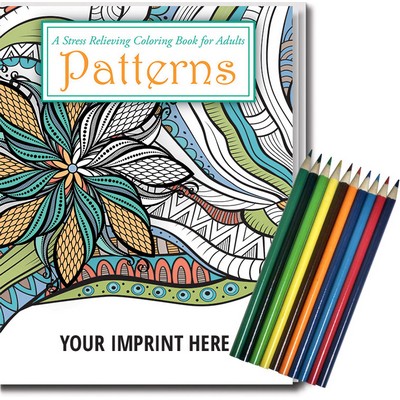 Stress Reliever Relax Pack - Coloring Book with Pencils